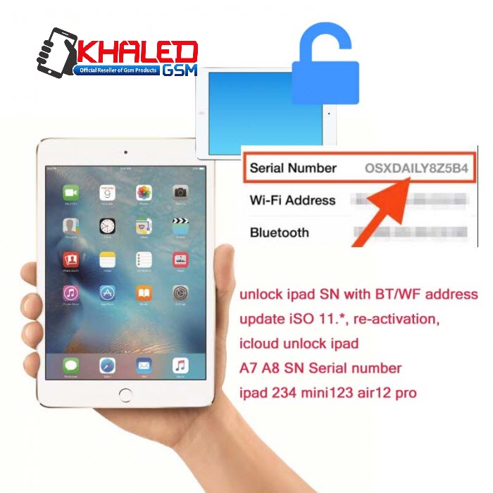 iPad SN With BT WF Address 100% Fix Activation Error