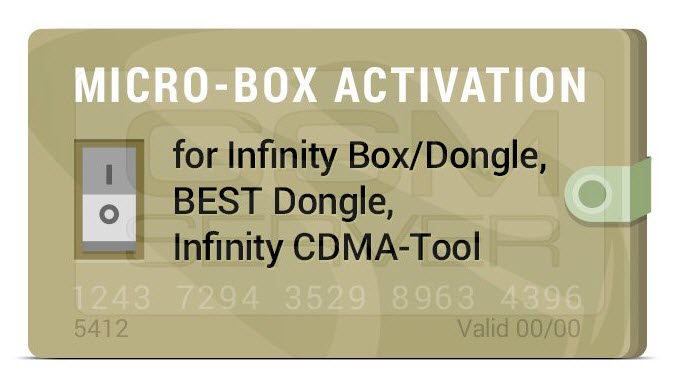 Micro-Box Activation for Infinity Box/Dongle, BEST Dongle