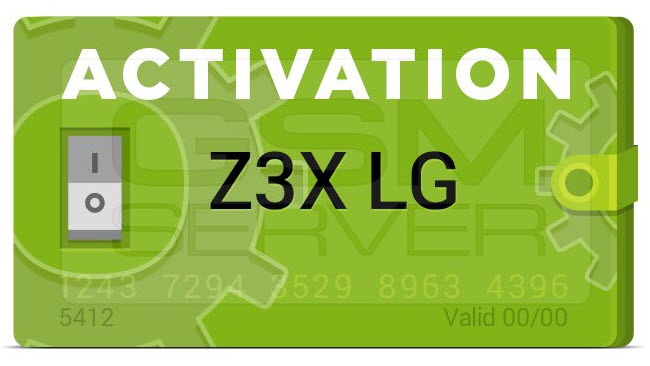 LG ACTIVATION FOR Z3X BOX